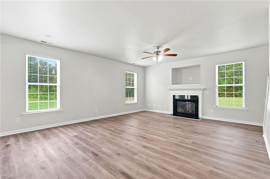 Living room with fireplace